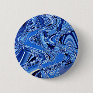 waves of roads in blue 2 inch round button