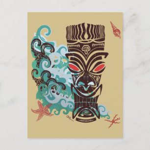 Waves of TIki Postcard