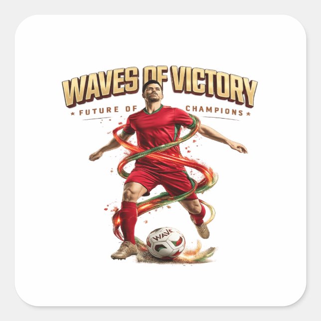 waves of victory square sticker (Front)