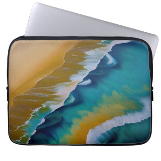 Waves on a Sandy beach Laptop Sleeve