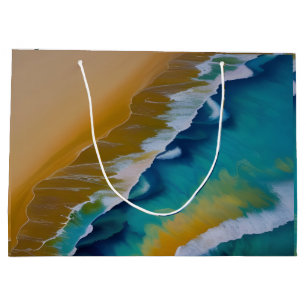 Waves on a Sandy beach  Large Gift Bag