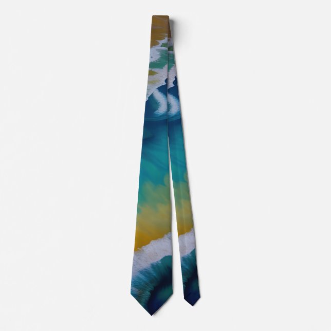 Waves on a Sandy beach  Tie (Front)