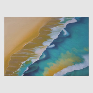 Waves on a Sandy beach  Tissue Paper