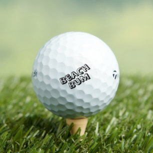 Waves on Sandy Beach Beach Bum Golf Balls
