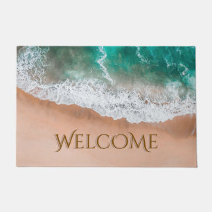 Waves on Sandy Beach  Doormat