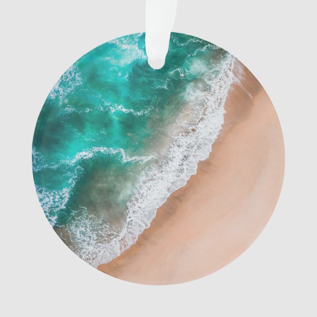 Waves on Sandy Beach  Ornament (Front)