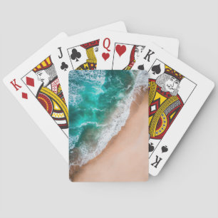 Waves on Sandy Beach Playing Cards