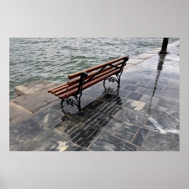 Waves on shore poster (Front)