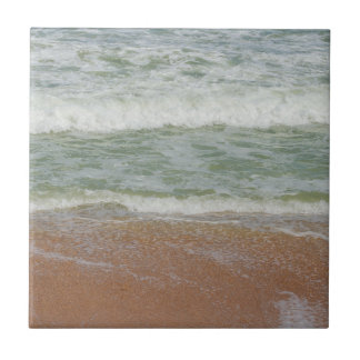 Waves On the Beach Tropical Image Tile