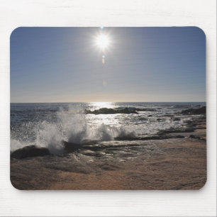 Waves on the Rocks Mouse Pad