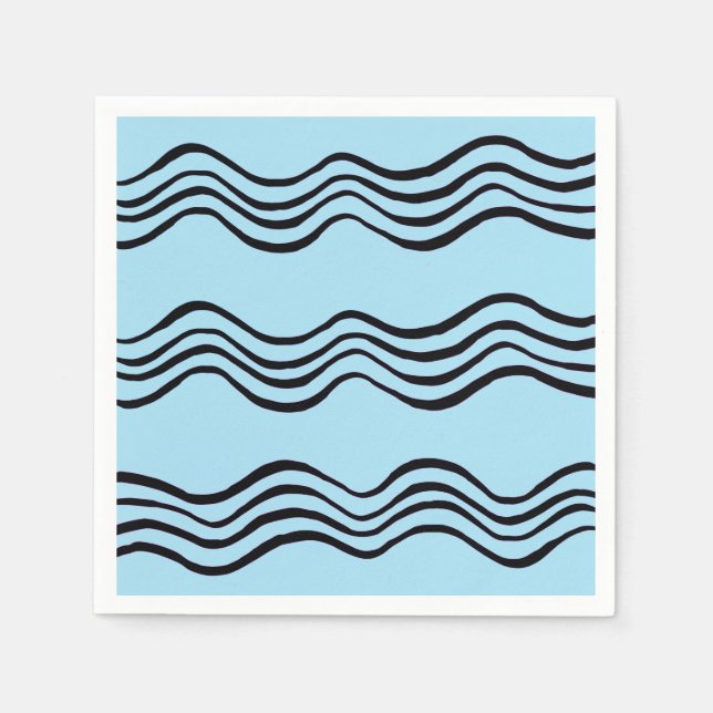 Waves Paper Napkin (Front)