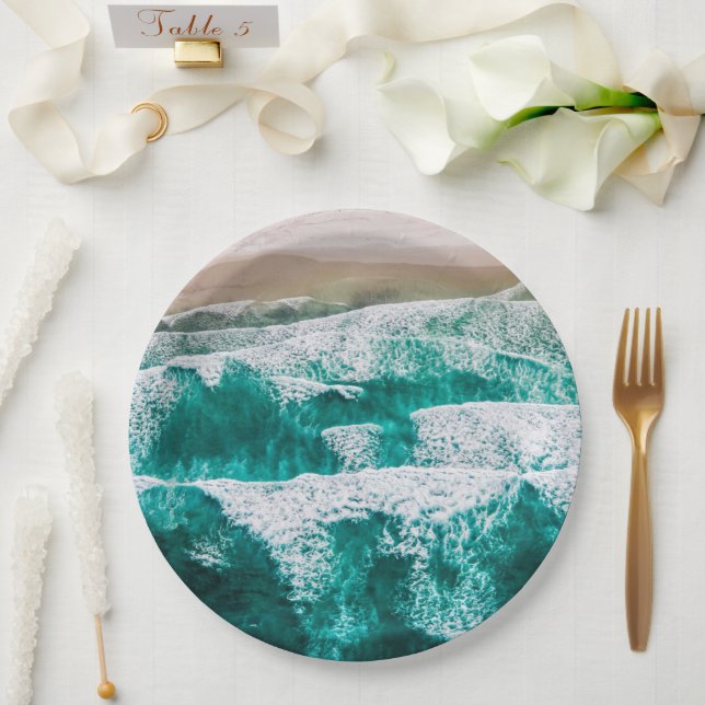 Waves Paper Plate (Wedding)