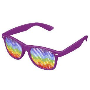 Waves Pattern - chakra rainbow colours Retro Sunglasses
