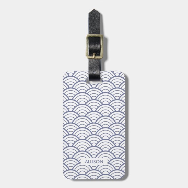 Waves Pattern Luggage Tag (Front Vertical)