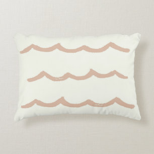 waves pillow in pink for dorm, lounge, nursery