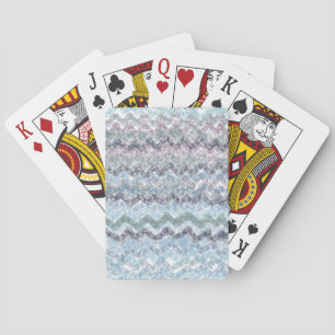 Waves  sea stripes Playing Cards