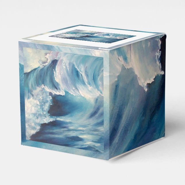 Waves seascape favor box (Front Side)