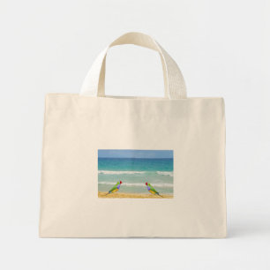 Waves, sky and surf on Boa Vista beach Mini Tote Bag