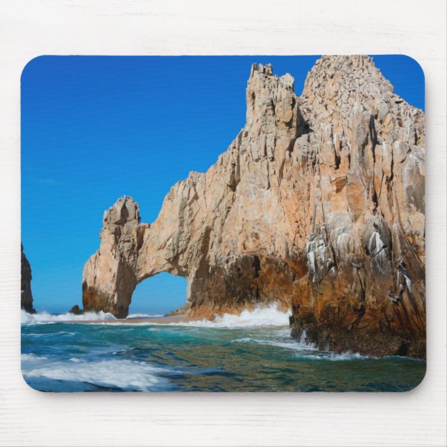 Waves Splashing On Beach Mouse Pad (Front)