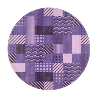 Waves Stripes Dots: Modern Seamless. Cutting Board