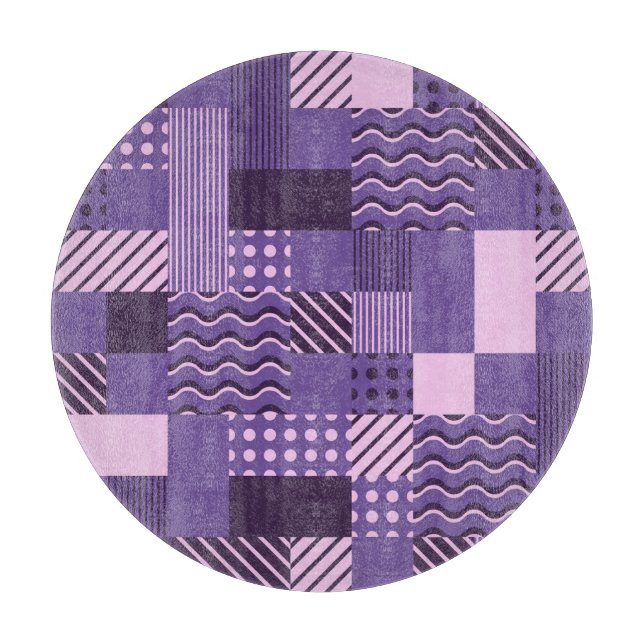 Waves Stripes Dots: Modern Seamless. Cutting Board (Front)
