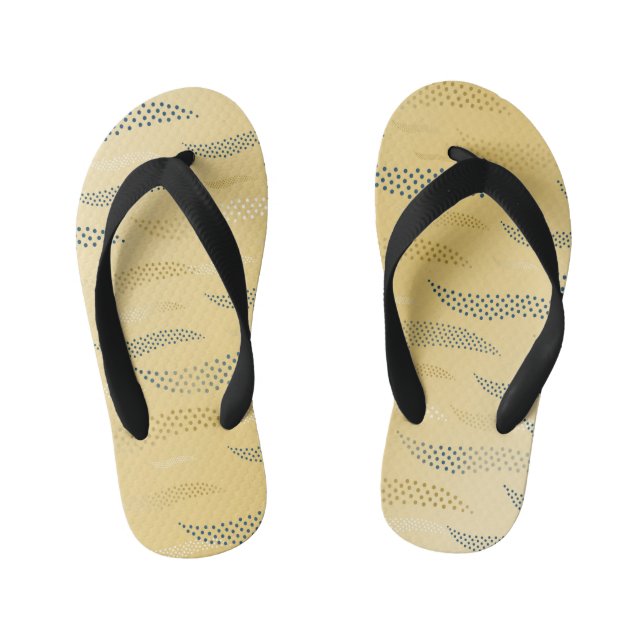 Waves Tiger (stylized pattern) 1 Kid's Flip Flops (Footbed)
