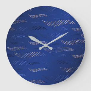 Waves Tiger (stylized pattern) 2 Large Clock