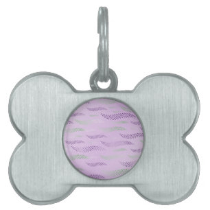 Waves Tiger (stylized pattern) 3 Pet ID Tag