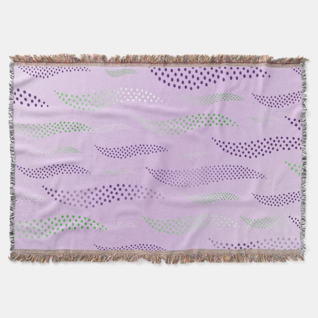 Waves Tiger (stylized pattern) 3 Throw Blanket (Front)