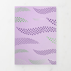 Waves Tiger (stylized pattern) 3 Tri-Fold Holiday Card