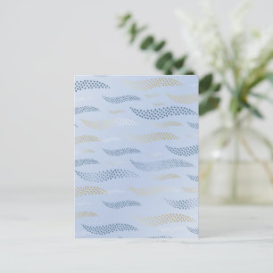 Waves Tiger (stylized pattern) 4 Holiday Postcard