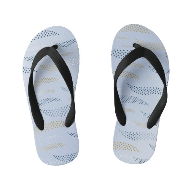 Waves Tiger (stylized pattern) 4 Kid's Flip Flops (Footbed)