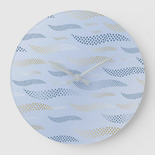 Waves Tiger (stylized pattern) 4 Large Clock