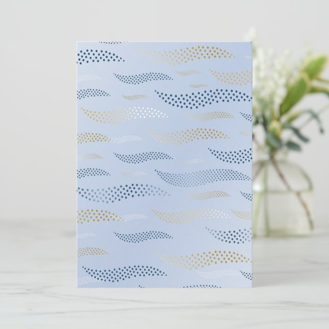 Waves Tiger (stylized pattern) 4 Thank You Card (Standing Front)