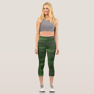 Waves Tiger (stylized pattern) 5 Capri Leggings