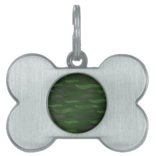 Waves Tiger (stylized pattern) 5 Pet ID Tag