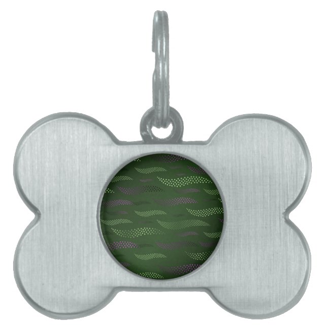 Waves Tiger (stylized pattern) 5 Pet ID Tag (Front)