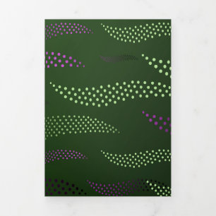 Waves Tiger (stylized pattern) 5 Tri-Fold Holiday Card