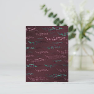 Waves Tiger (stylized pattern) 6 Holiday Postcard