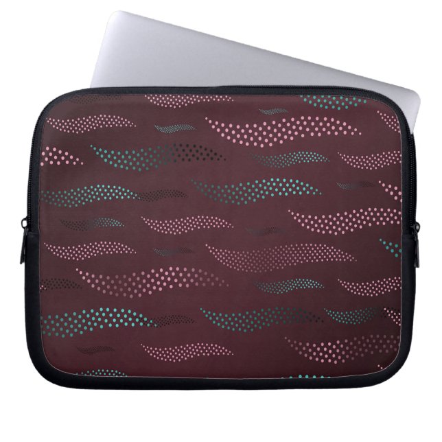 Waves Tiger (stylized pattern) 6 Laptop Sleeve (Front)
