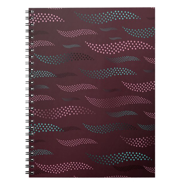 Waves Tiger (stylized pattern) 6 Notebook (Front)
