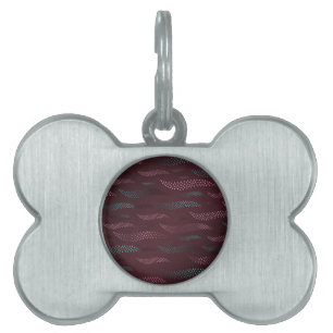 Waves Tiger (stylized pattern) 6 Pet ID Tag