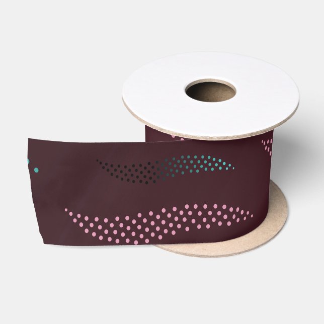 Waves Tiger (stylized pattern) 6 Satin Ribbon (Spool)