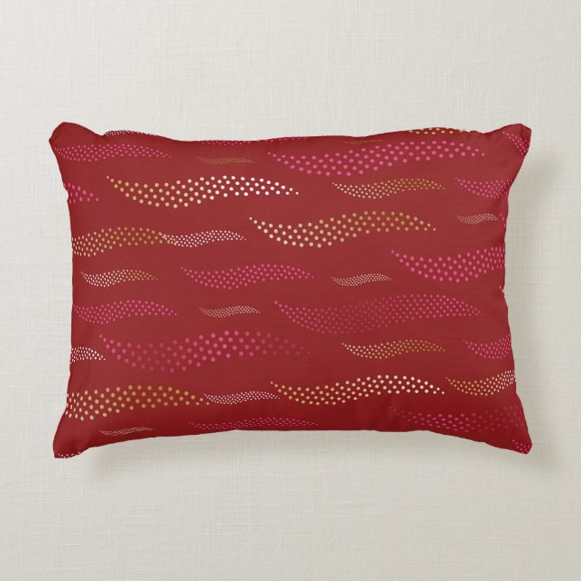 Waves Tiger (stylized pattern) 8 Accent Pillow (Front)