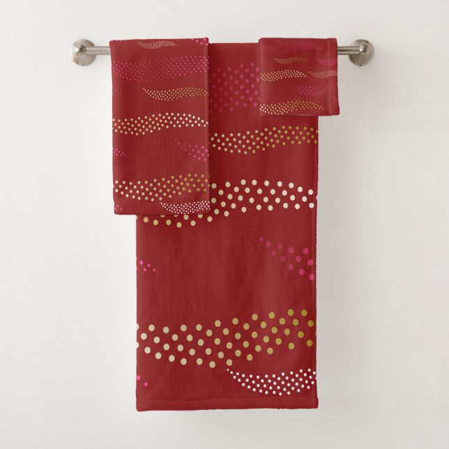 Waves Tiger (stylized pattern) 8 Bath Towel Set (Insitu)