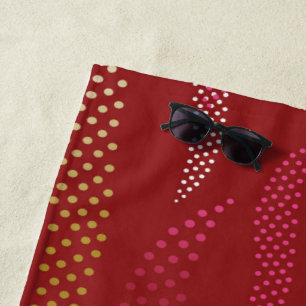 Waves Tiger (stylized pattern) 8 Beach Towel