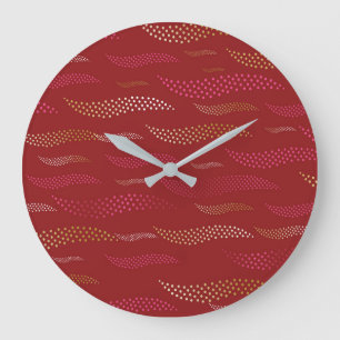 Waves Tiger (stylized pattern) 8 Large Clock
