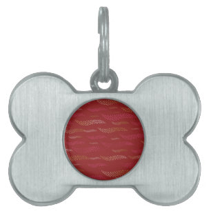 Waves Tiger (stylized pattern) 8 Pet ID Tag