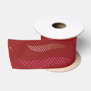 Waves Tiger (stylized pattern) 8 Satin Ribbon