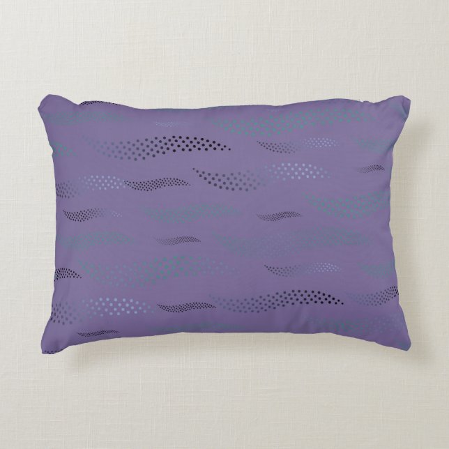 Waves Tiger (stylized pattern) 9 Accent Pillow (Front)